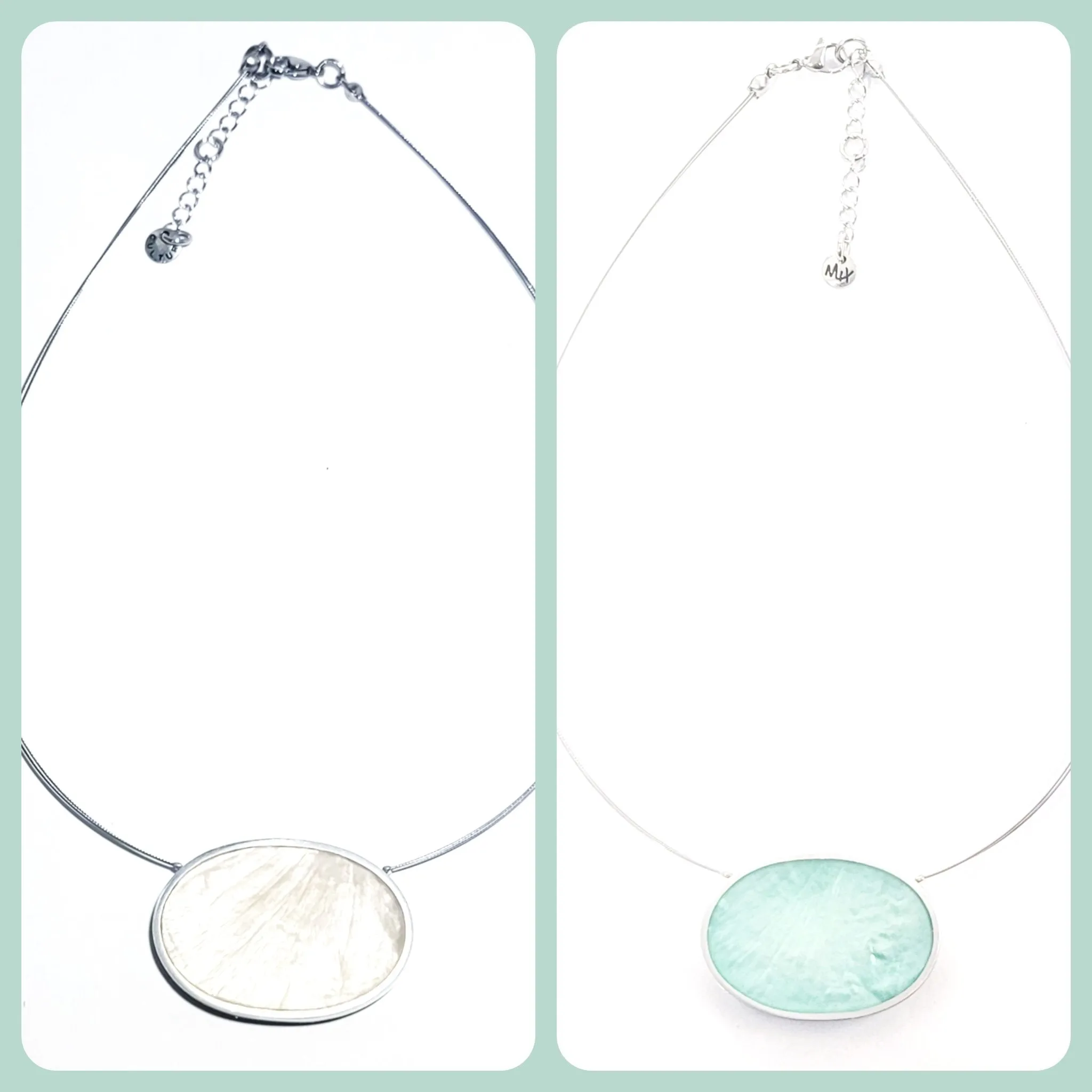 Reversible Oval Pendant Necklace