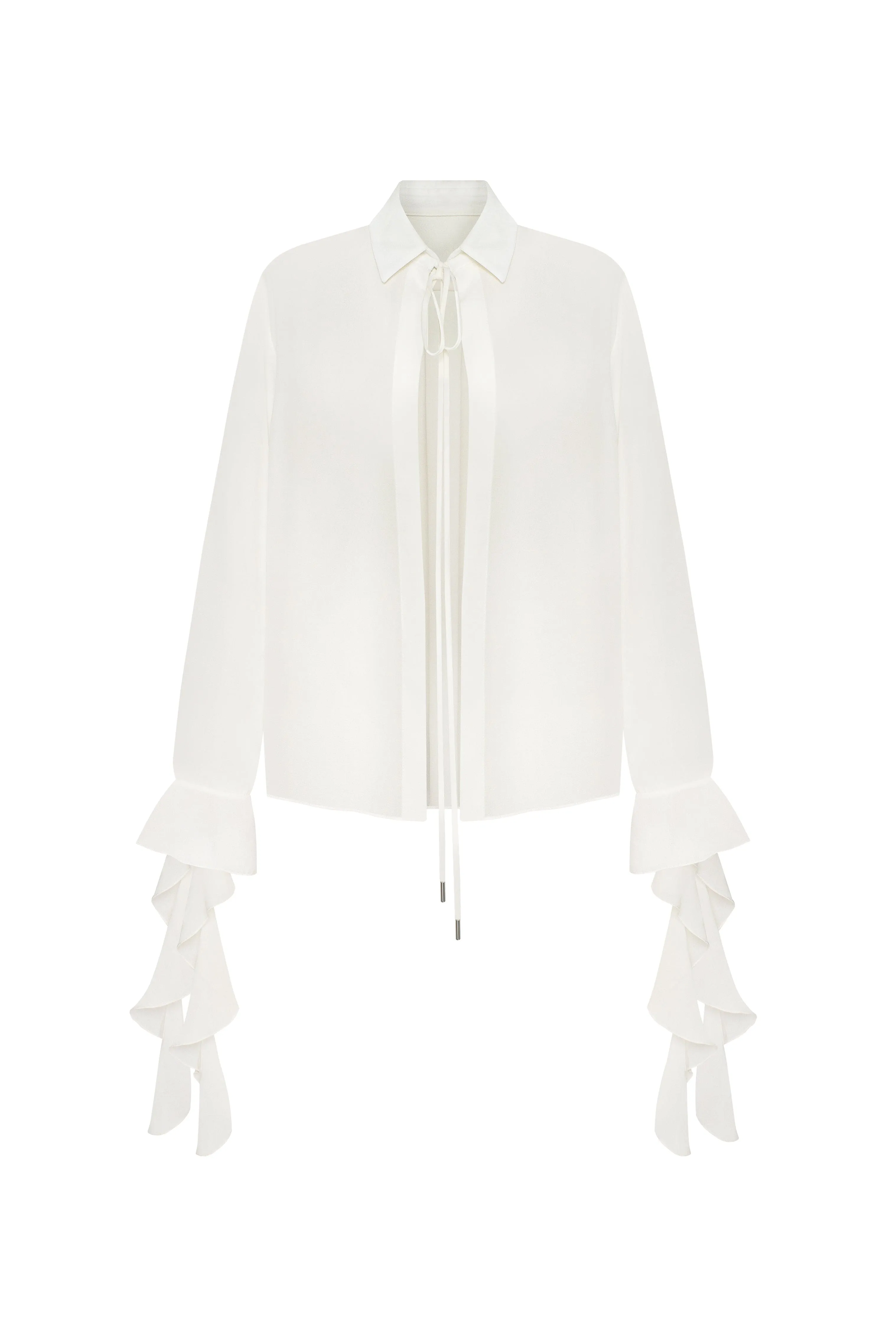 Ruffled blouse in white, Xo Xo