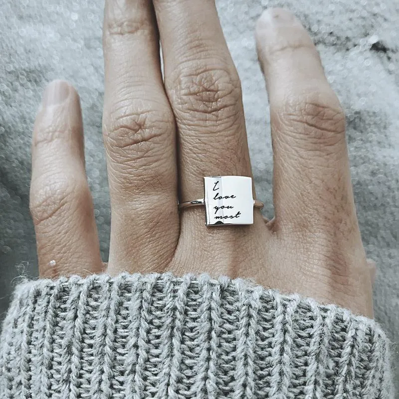 S925 Sterling Silver You are Loved Ring Inspirational Ring For Women