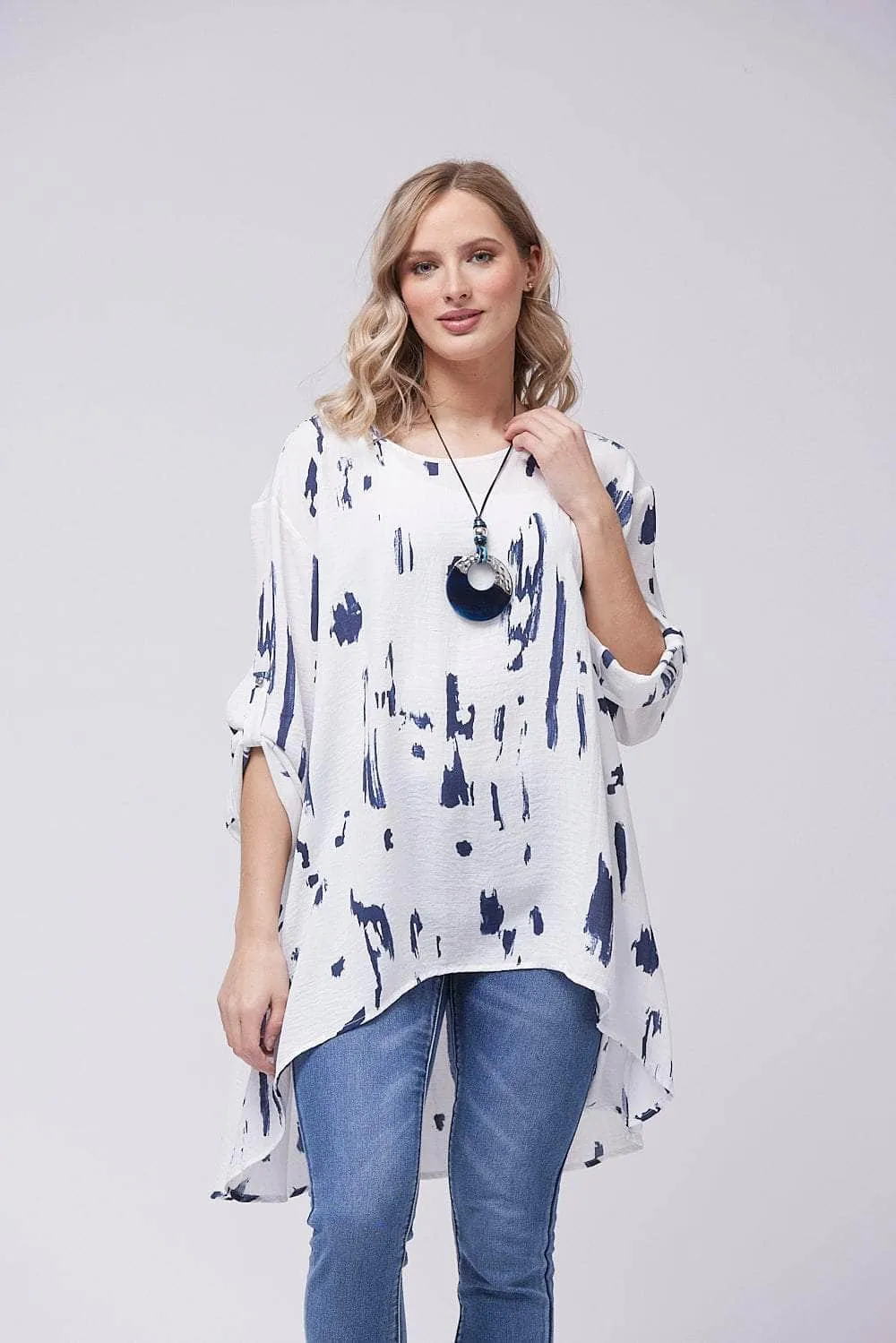 Saloos Round Neckline Oversized Blouse