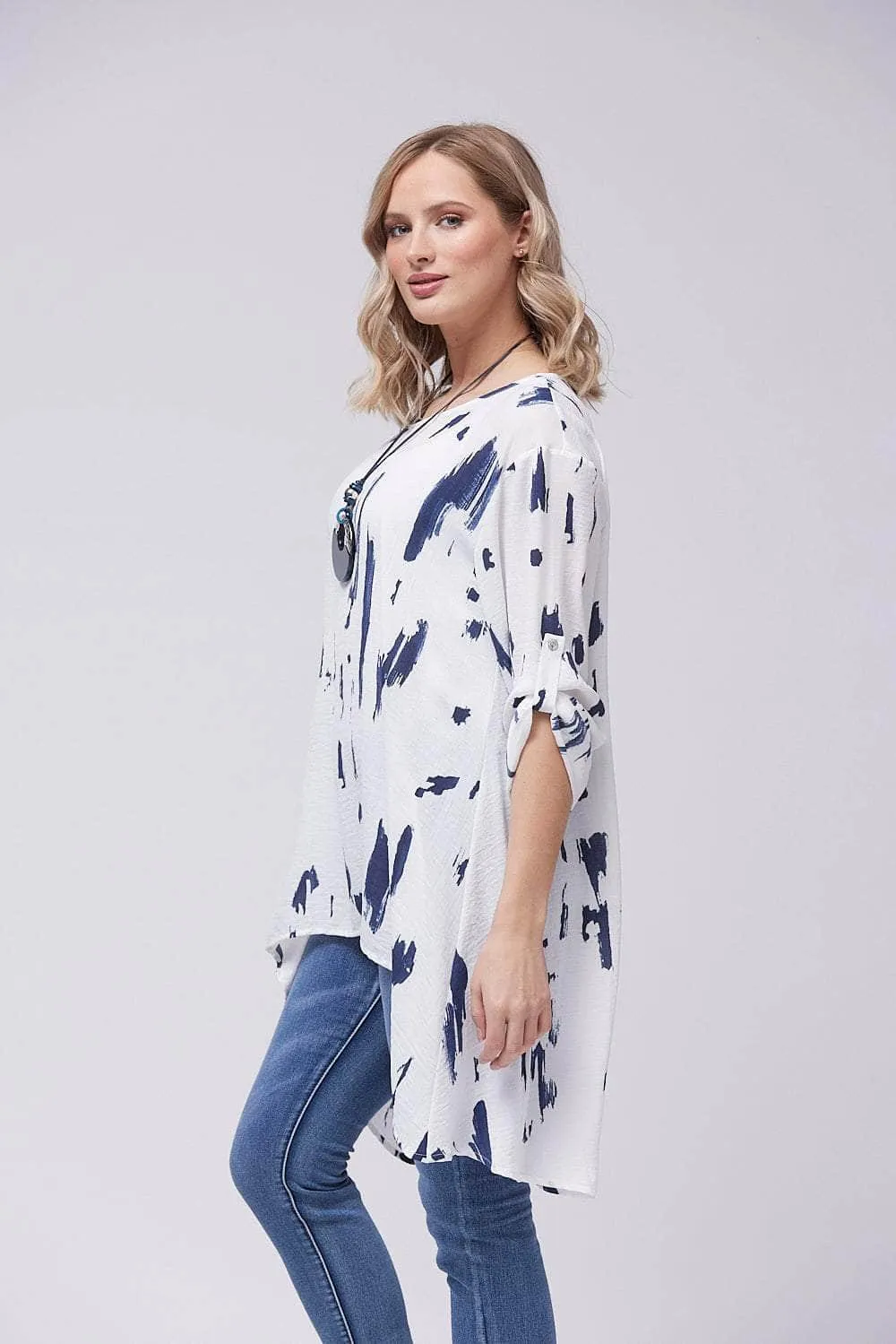 Saloos Round Neckline Oversized Blouse