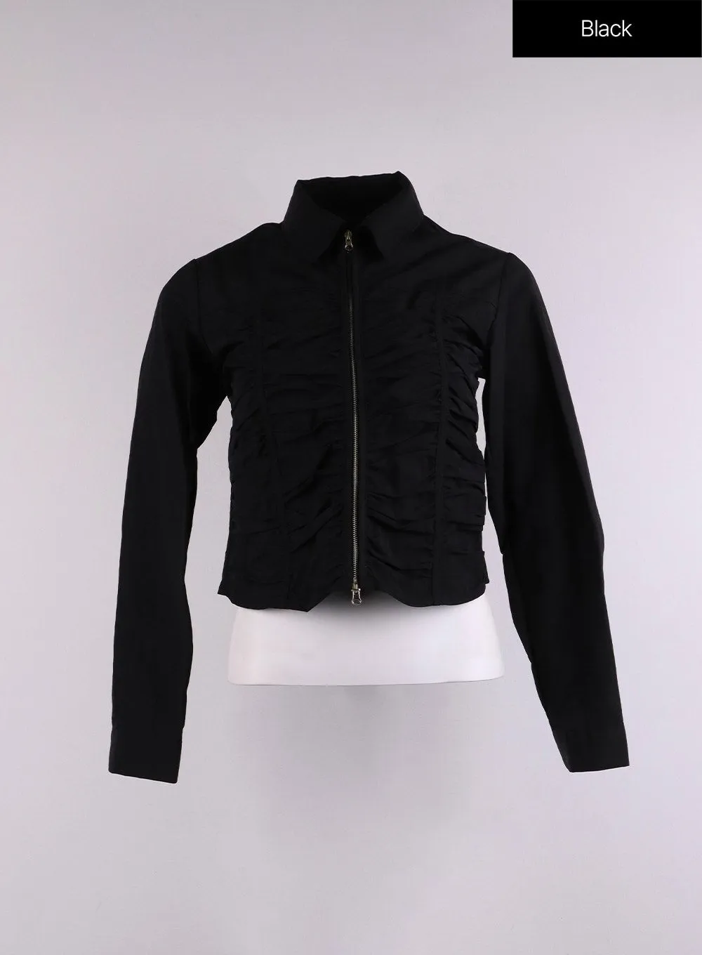 Shirring Zip-Up Jacket CJ426