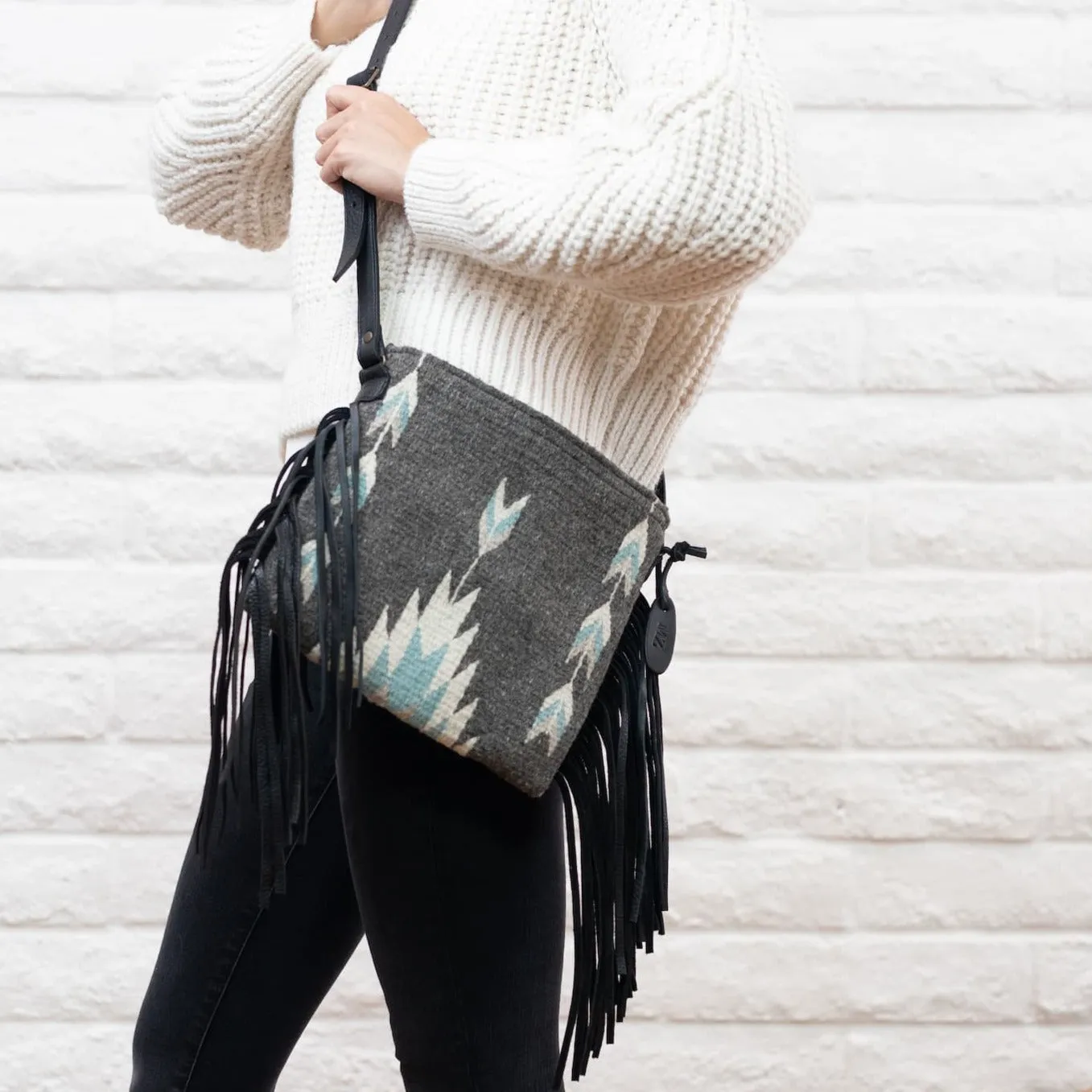 Smoky Quartz Fringe Bag