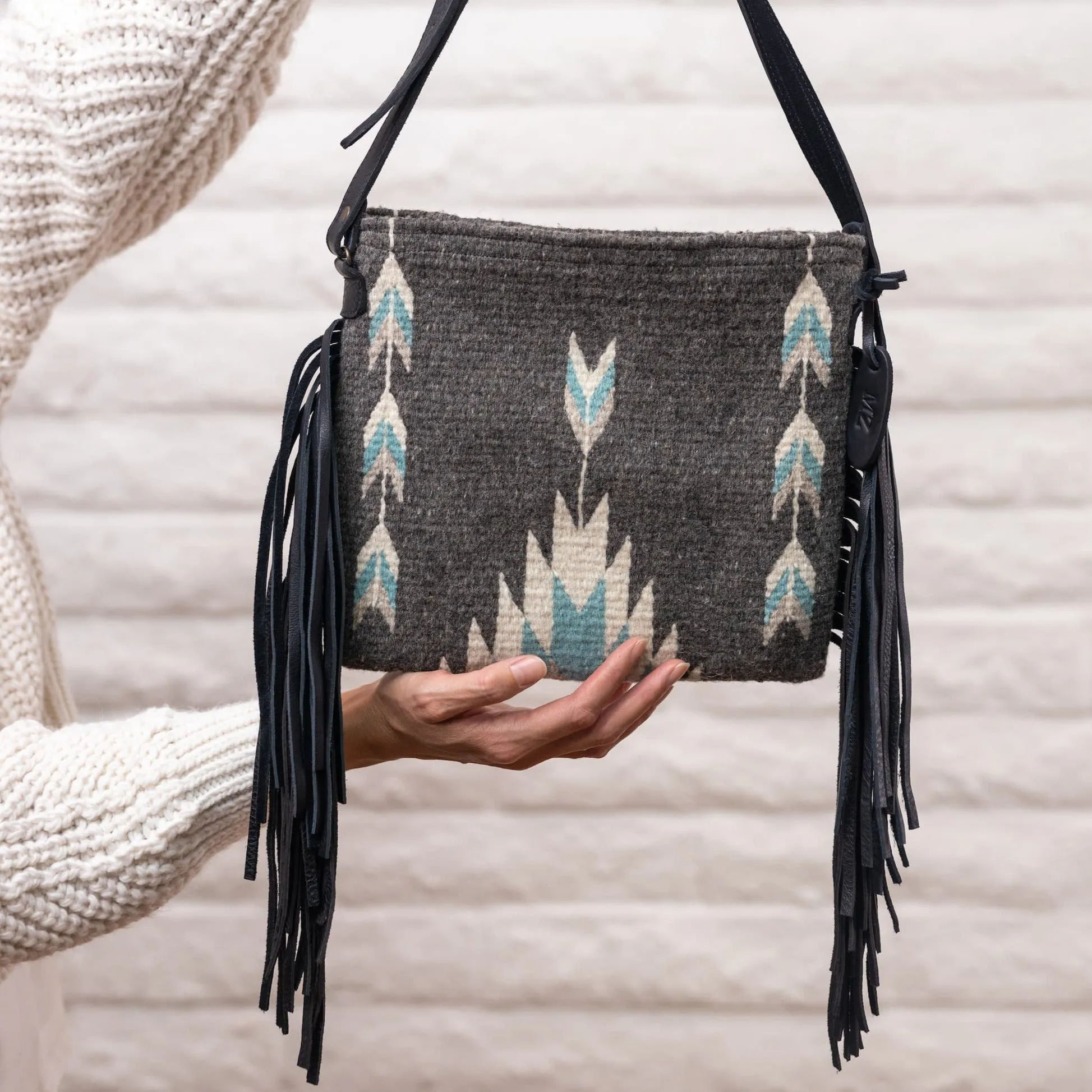 Smoky Quartz Fringe Bag