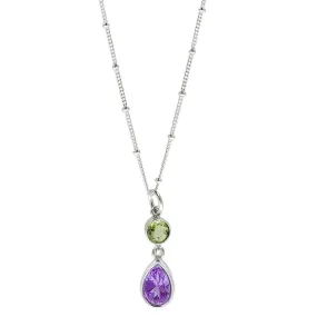 Sonoma Art Works Peridot Amethyst Pear Drop Necklace