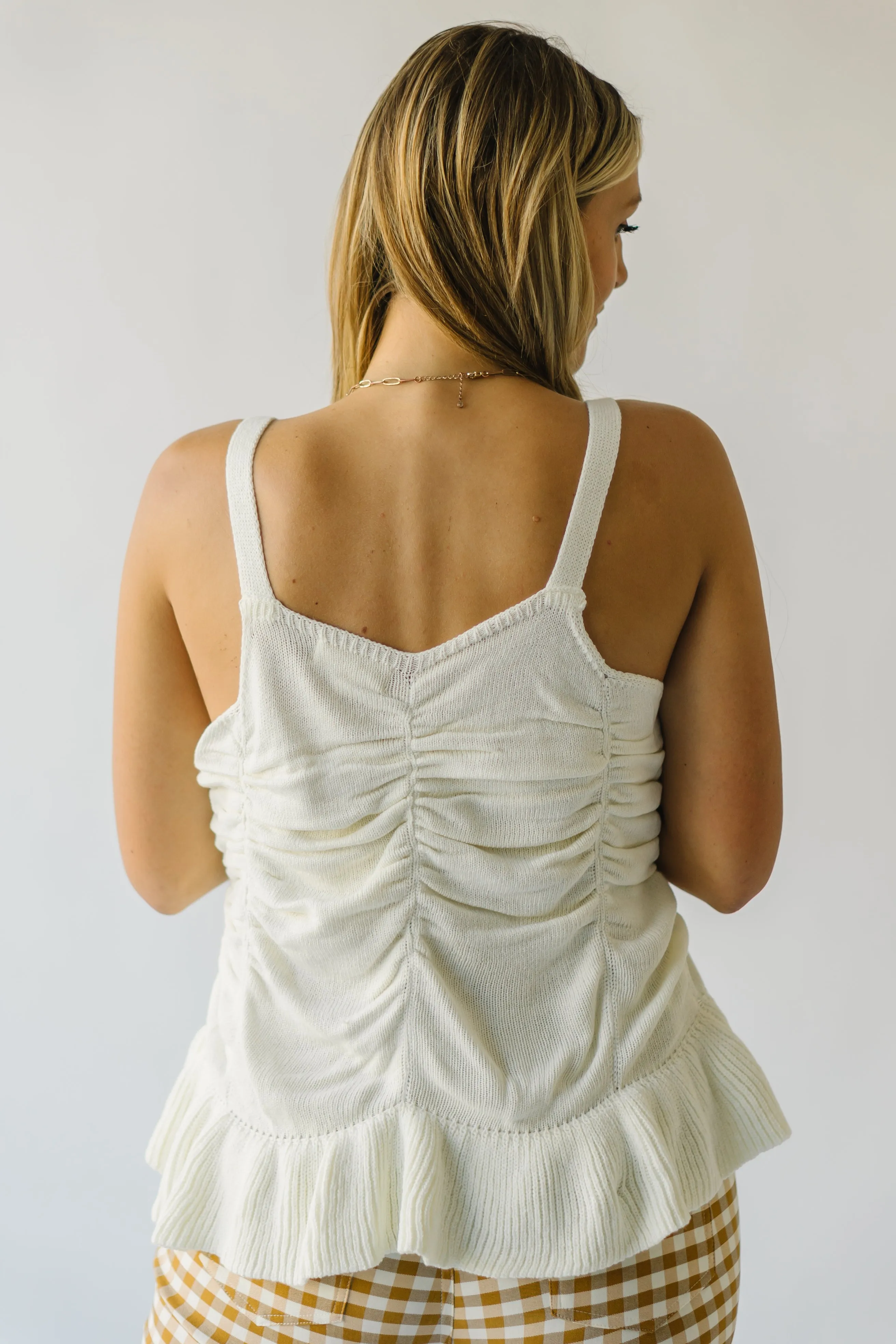 The Metcalf Rouched Detail Blouse in Cream