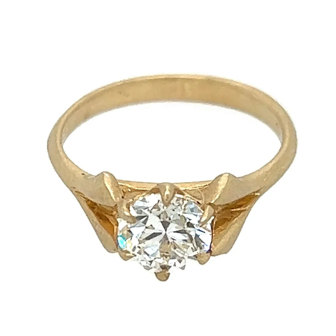 The Nouveau- 1.01ct transitional cut diamond & 14k yellow gold