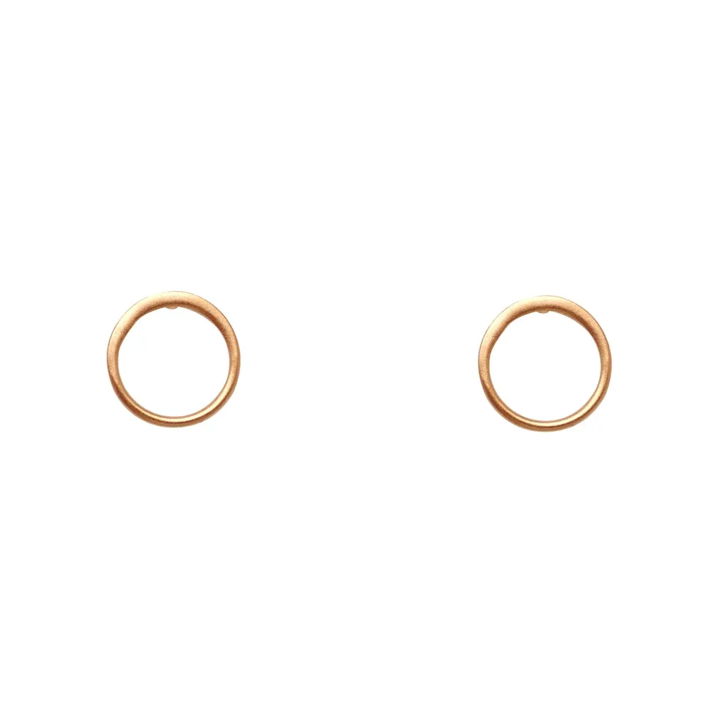 Tiny Charm Post Earrings - Circle of Life