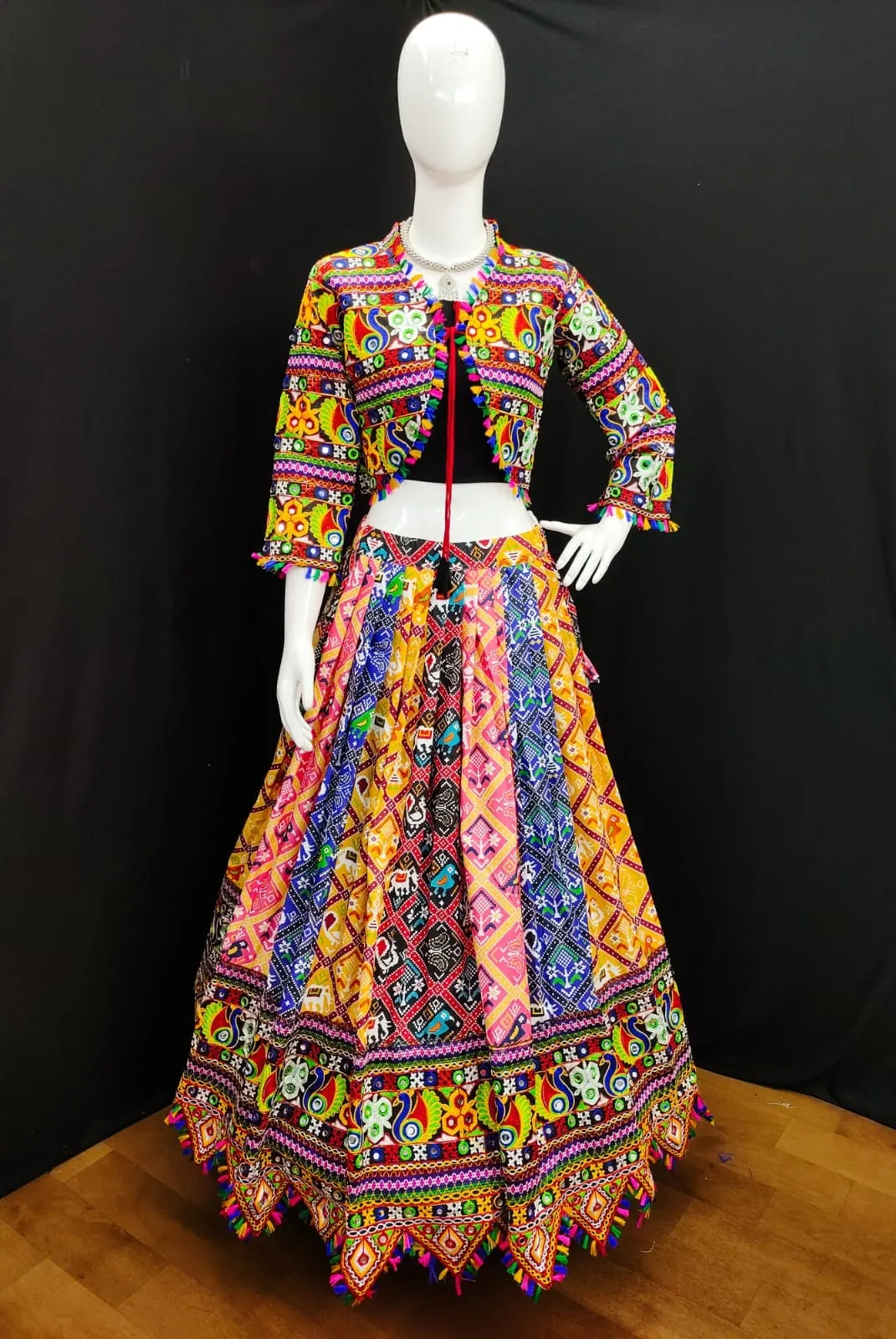 Traditional Gujarati Lehenga Combo for Mother Daughter-SOC001MDC