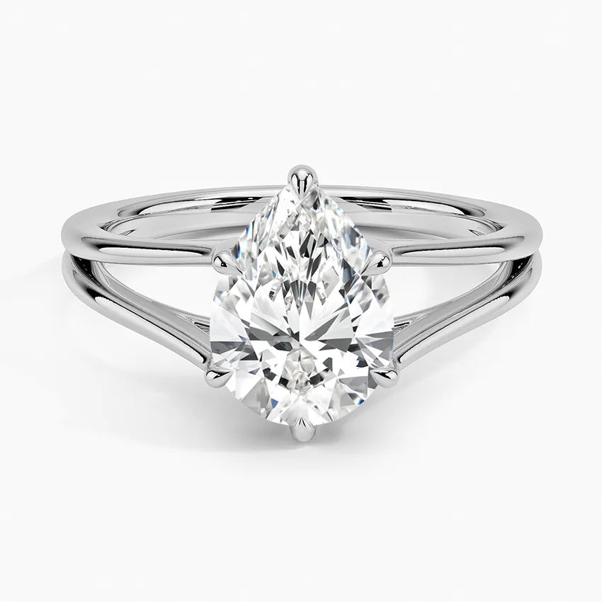 Tressa Split Shank Solitaire Engagement Ring [Setting Only] - EC106P