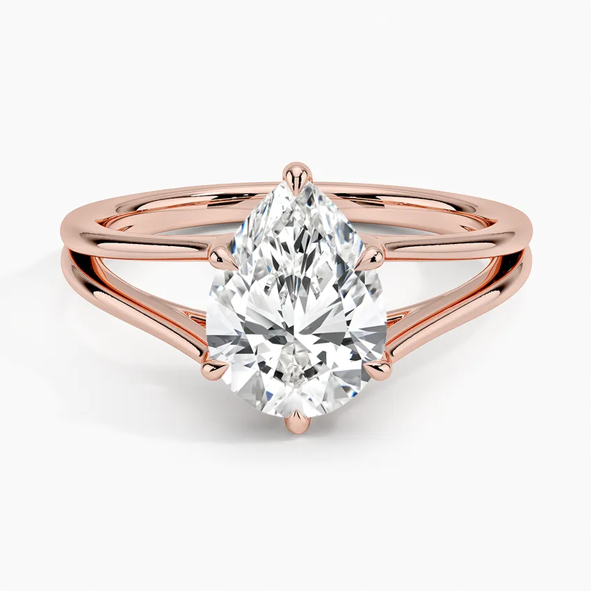 Tressa Split Shank Solitaire Engagement Ring [Setting Only] - EC106P