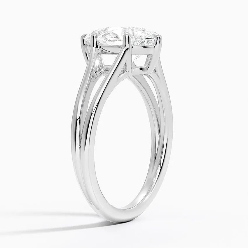 Tressa Split Shank Solitaire Engagement Ring [Setting Only] - EC106P