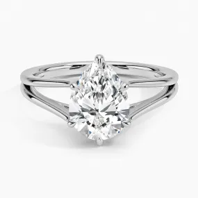 Tressa Split Shank Solitaire Engagement Ring [Setting Only] - EC106P