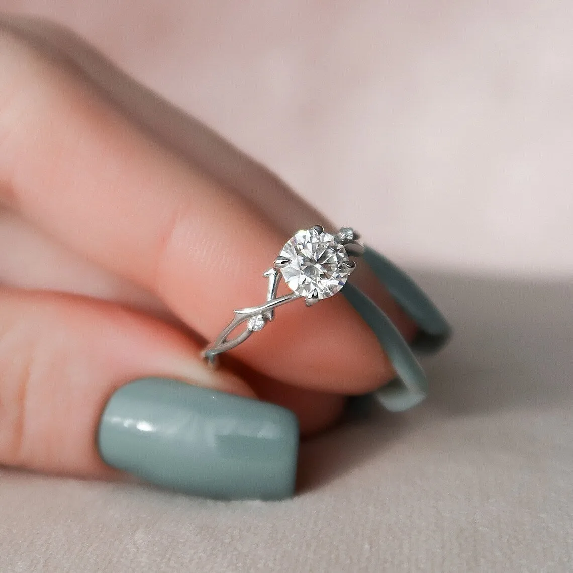 Twig Braided Diamond Engagement Ring [Setting Only] - EC076