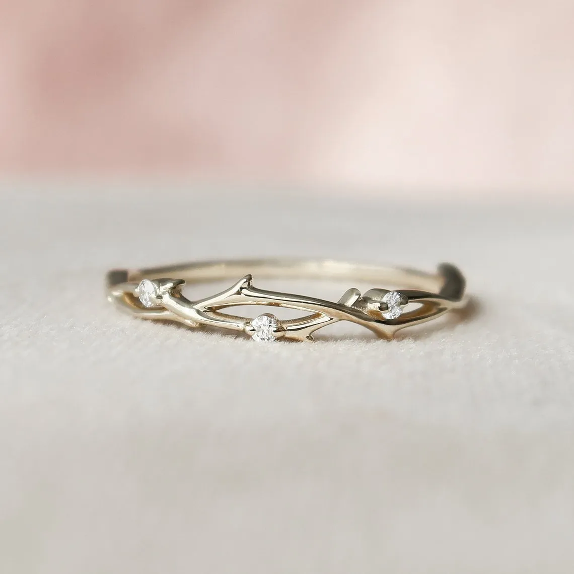 Twig Braided Diamond Fashion Ring - LR18