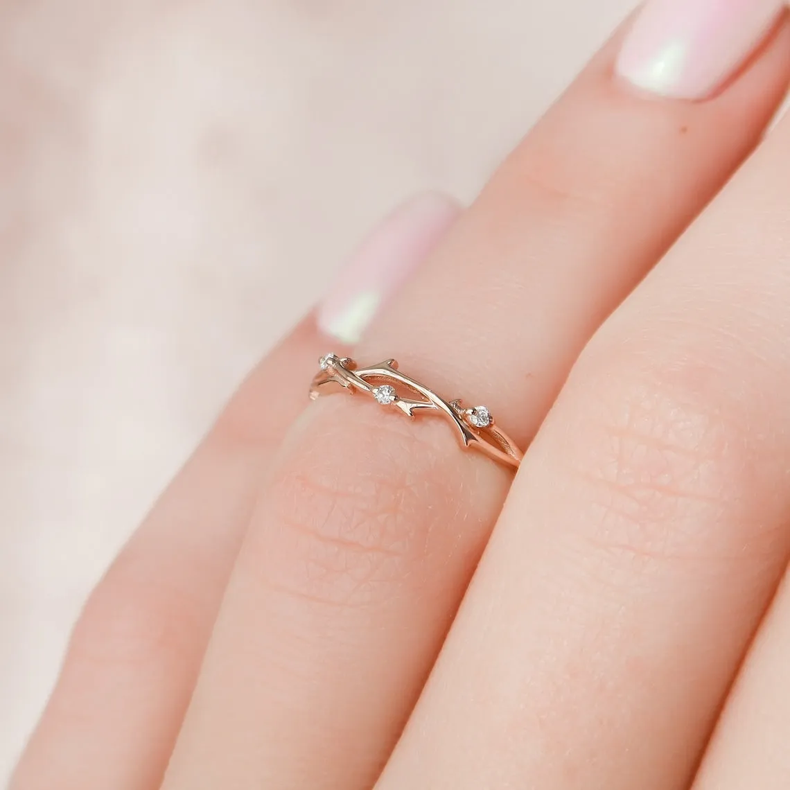 Twig Braided Diamond Fashion Ring - LR18