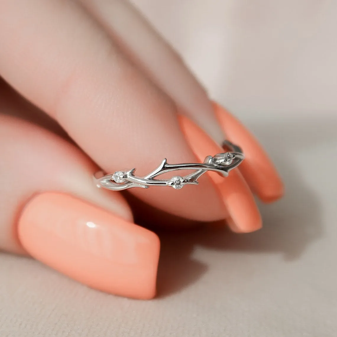 Twig Braided Diamond Fashion Ring - LR18