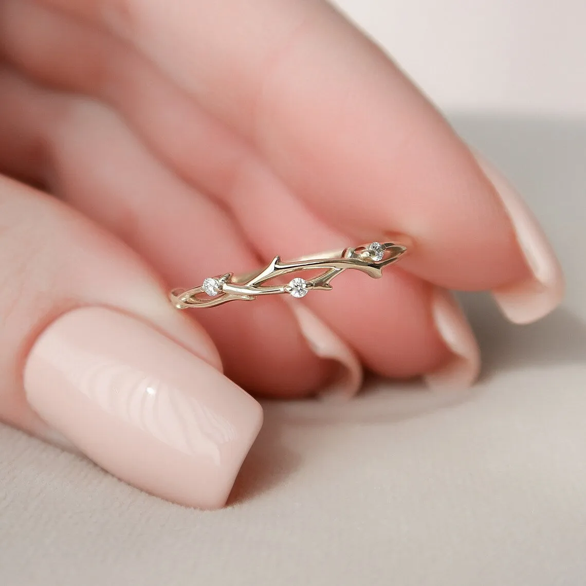 Twig Braided Diamond Fashion Ring - LR18