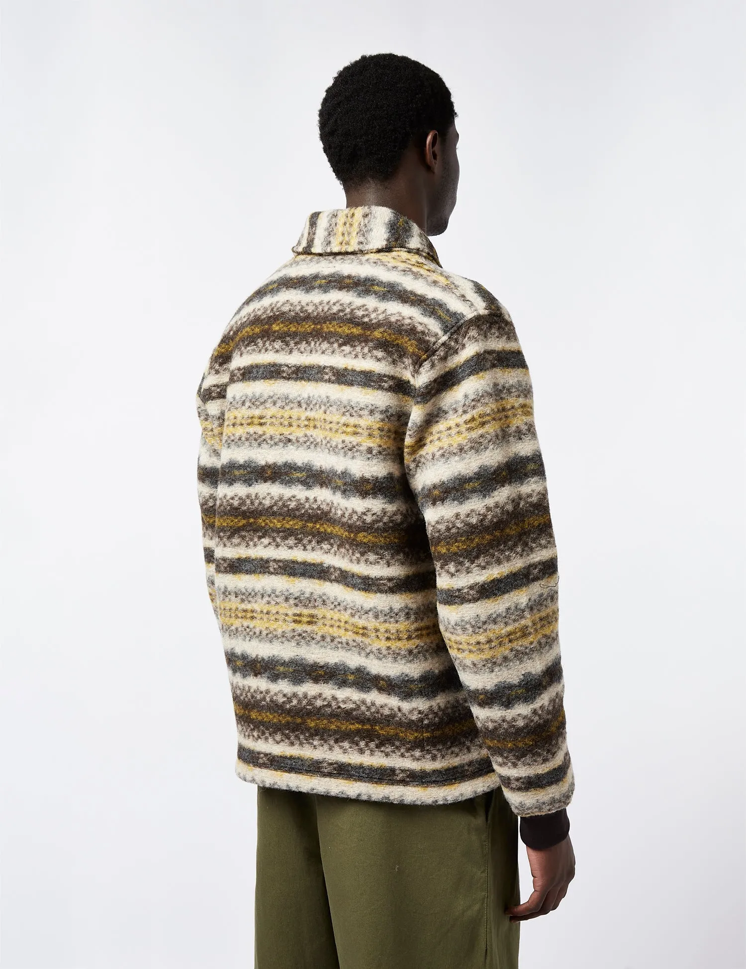 Universal Works New York Cardigan (Merino) - Fairisle Beige